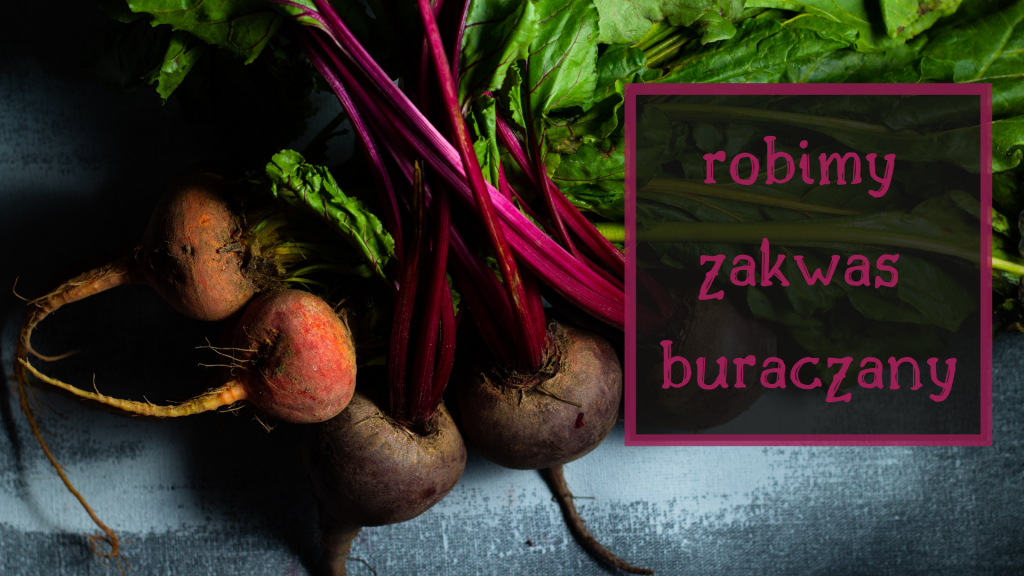 NA zdjęciu pęczek botwiny na stole. Po prawej napis "Robimy zakwas buraczany"